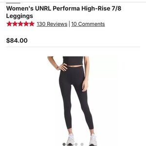 UNRL Women's Black Performa High-Rise Leggings
